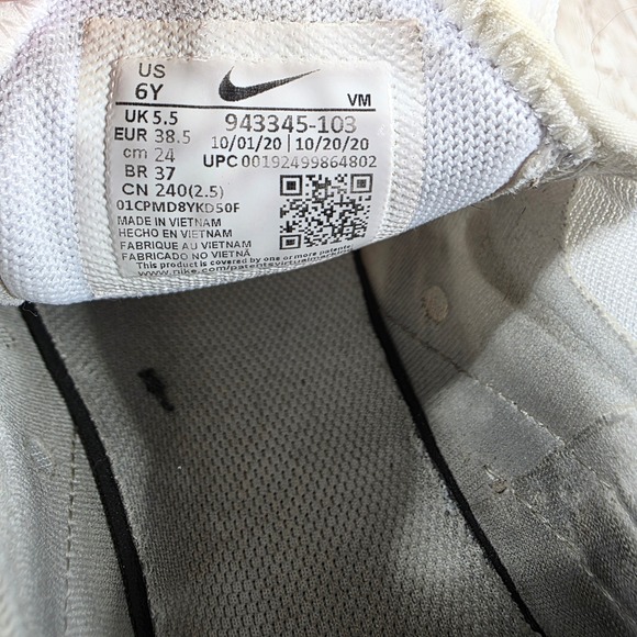 Nike Air Max 270 White Gold Tint Sneakers 943345-103 Womens 7.5 Youth 6Y - Picture 8 of 8